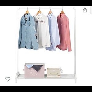 White clothing rack
